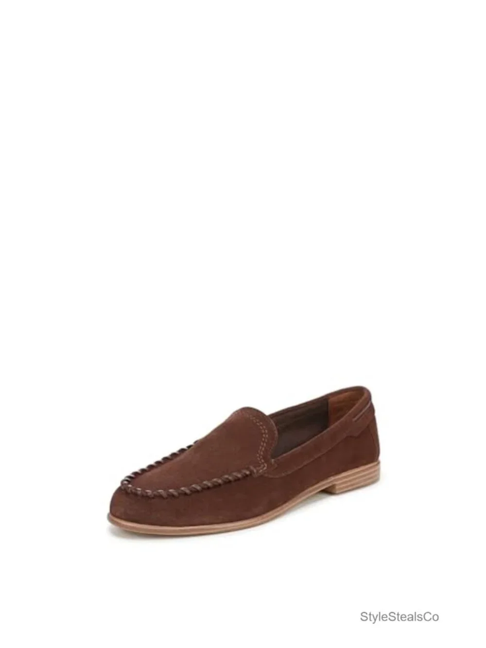 Suede Loafers Slip-Ons Mocc Round Toe Flat Casual Work Shoes